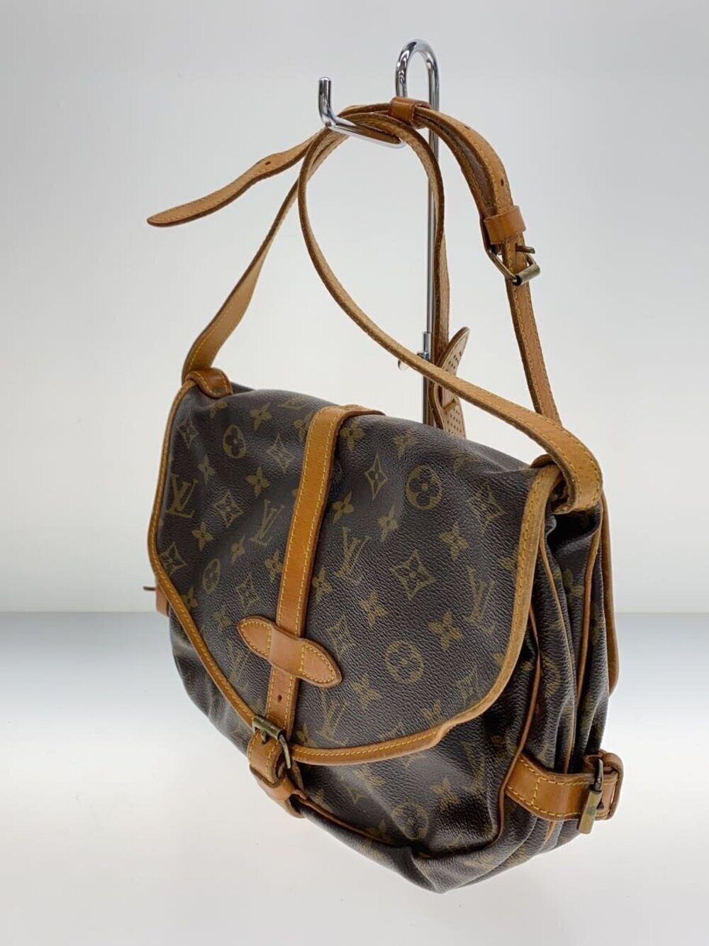 Louis Vuitton Shoulder Monogram Saumur Bag Brown